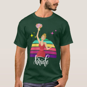 女性のウェディング ブライド 結婚しました 女性のウェディング B Tシャツ