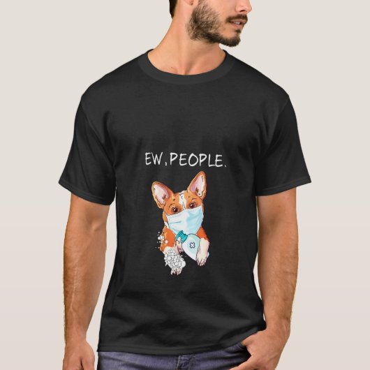 女性のウェルシュ・コーギー Ew People 犬 Tシャツ (正面)