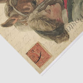 女性のエフエマスケッチと彼女の馬のデコパージュ 薄葉紙 (詳細)