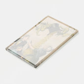 女性のエプロンに金ゴールドコインを注ぐ悪魔 ポストイット (アングル)