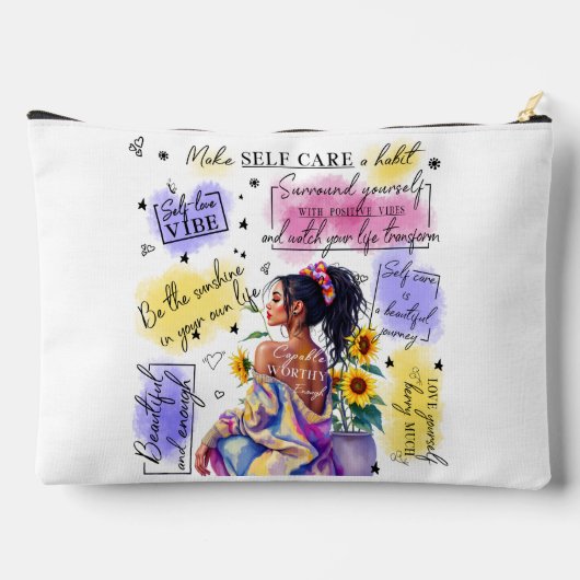 女性のエンパワーメインスパイアント前向き確認 アクセサリーポーチ (裏面)