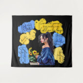 女性のエンパワーメインスパイアント前向き確認 タペストリー (正面(横))