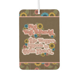 女性のエンパワーメントレトロ60sおよび70sフローラ カーエアーフレッシュナー