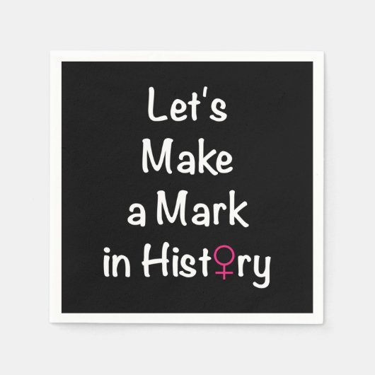 女性のエンパワーメント引用文 – フェミニストリーダー スタンダードカクテルナプキン (正面)