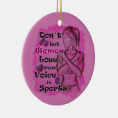 女性のエンパワーメント。女話は自ら セラミックオーナメント (右)