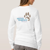 女性のオウムのフード付きスウェットシャツ-沿岸GSR Tシャツ (裏面)