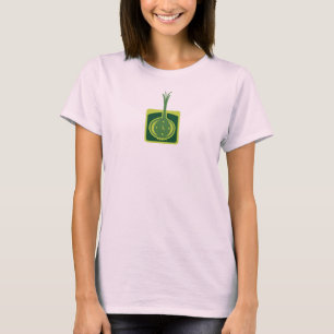 女性のオーガニックな合われたティー -- 前部および背部 Tシャツ