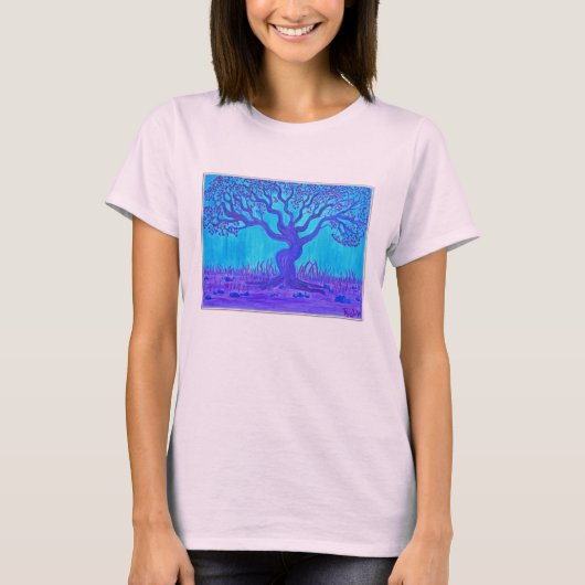 女性のオーガニックT型 – LoveTree Tシャツ (正面)