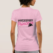 女性のオートバイのライダーのタンクトップ Tシャツ (裏面)