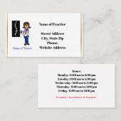 女性のカイロプラクターの名刺 名刺 (正面/裏面)