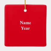 女性のカイロプラクターまたはマッサージのクリスマスオーナメント セラミックオーナメント (裏面)