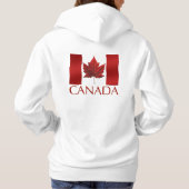 女性のカナダの旗のジャケットの記念品のスポーツジャケット パーカ (裏面)