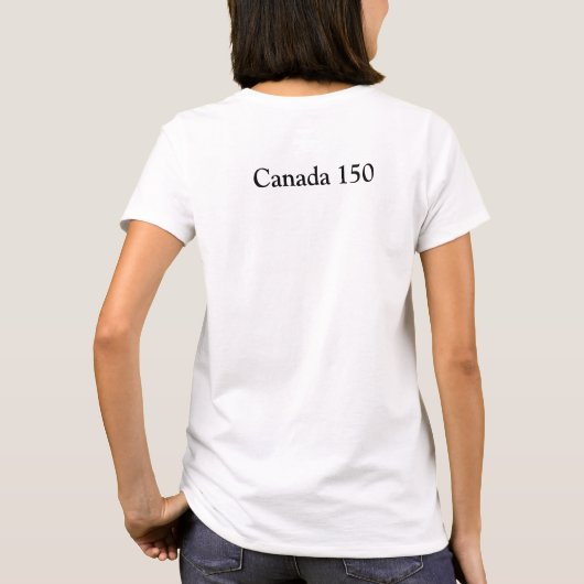 女性のカナダ150 Tシャツ (裏面)