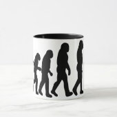 女性のカメラマンの進化のマグ マグカップ (中央)