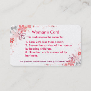 女性のカード 名刺