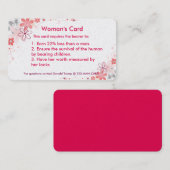 女性のカード 名刺 (正面/裏面)