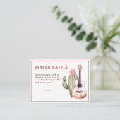 女性のカーボーイおむつラッフルカードピンクウェスタンテーマ エンクロージャーカード (スタンド正面)