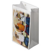 女性のカーボーイおもしろい スモールペーパーバッグ (正面アングル)