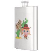 女性のカーボーイおよび馬 フラスク (左)