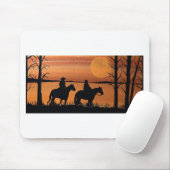 女性のカーボーイおよび馬 マウスパッド (マウス)