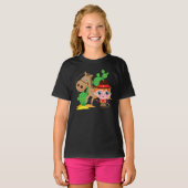 女性のカーボーイおよび馬 Tシャツ (正面フル)