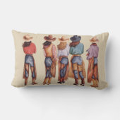 女性のカーボーイお尻 ランバークッション (裏面)