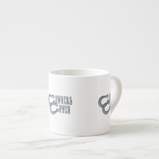 女性のカーボーイかわいこちゃん エスプレッソカップ (正面右)