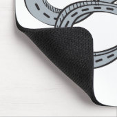 女性のカーボーイかわいこちゃん マウスパッド (コーナー)