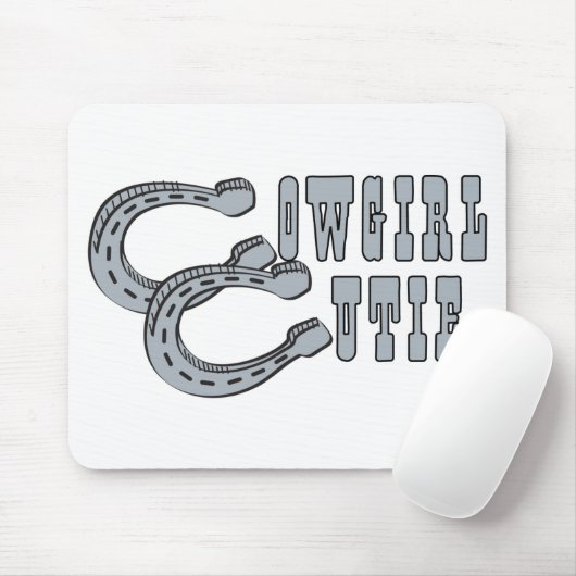 女性のカーボーイかわいこちゃん マウスパッド (マウス)