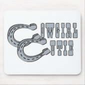 女性のカーボーイかわいこちゃん マウスパッド (正面)