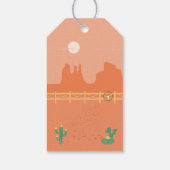 女性のカーボーイかわいらしと馬の誕生日パーティー ギフトタグ (裏面)