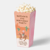 女性のカーボーイかわいらしと馬の誕生日パーティー フェイバーボックス (はじけた状態)