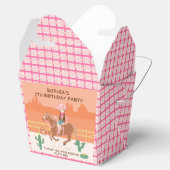 女性のカーボーイかわいらしと馬の誕生日パーティー フェイバーボックス (オープン)