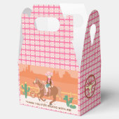 女性のカーボーイかわいらしと馬の誕生日パーティー フェイバーボックス (オープン)