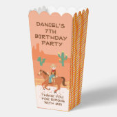 女性のカーボーイかわいらしと馬の誕生日パーティー フェイバーボックス (正面)