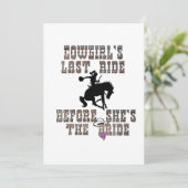 女性のカーボーイが花嫁になる前に最後に乗ること 招待状 (スタンド正面)