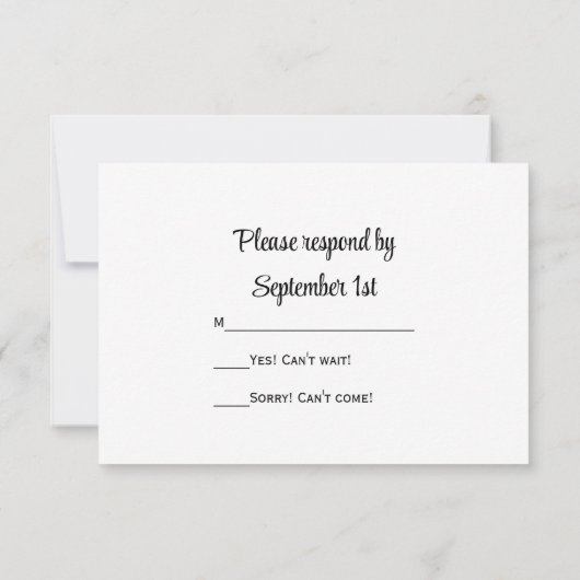 女性のカーボーイとひまわり国結婚式RSVPカード 出欠カード (裏面)