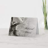 女性のカーボーイとひまわり結婚のリハーサルディナー 招待状 (正面)