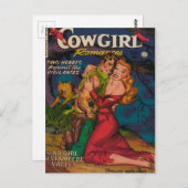 女性のカーボーイとカウボーイ ポストカード (正面/裏面)