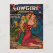女性のカーボーイとカウボーイ ポストカード (正面)