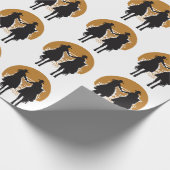 女性のカーボーイとカウボーイ ラッピングペーパー (角)