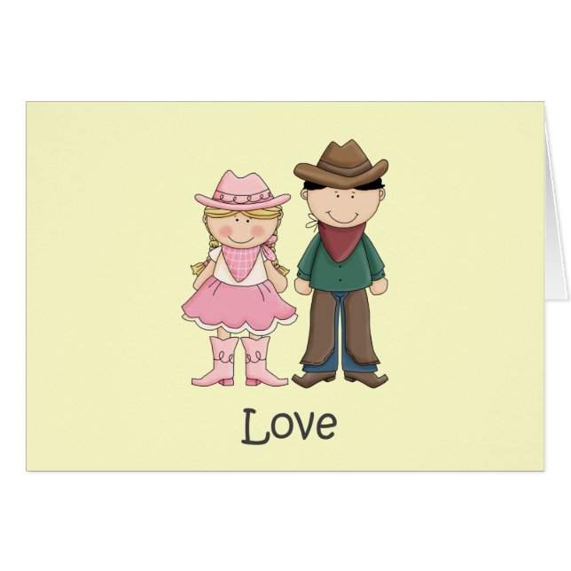 女性のカーボーイとカウボーイinラブ (正面横)