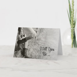 女性のカーボーイとヒマワリが私の花嫁になる 招待状