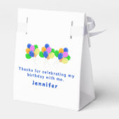 女性のカーボーイと馬の迷路と風船ありがとう フェイバーボックス (裏面サイド)