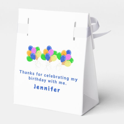 女性のカーボーイと馬の迷路と風船ありがとう フェイバーボックス (裏面サイド)