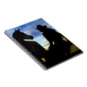 女性のカーボーイと馬 ノートブック (右側)