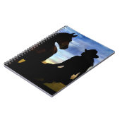 女性のカーボーイと馬 ノートブック (左側)