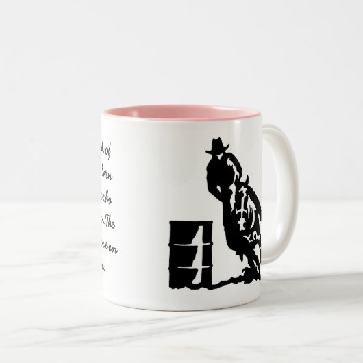 女性のカーボーイのことわざのコーヒー・マグ ツートーンマグカップ (正面右)