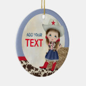 女性のカーボーイのオーナメント セラミックオーナメント (右)