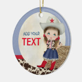 女性のカーボーイのオーナメント セラミックオーナメント (左)